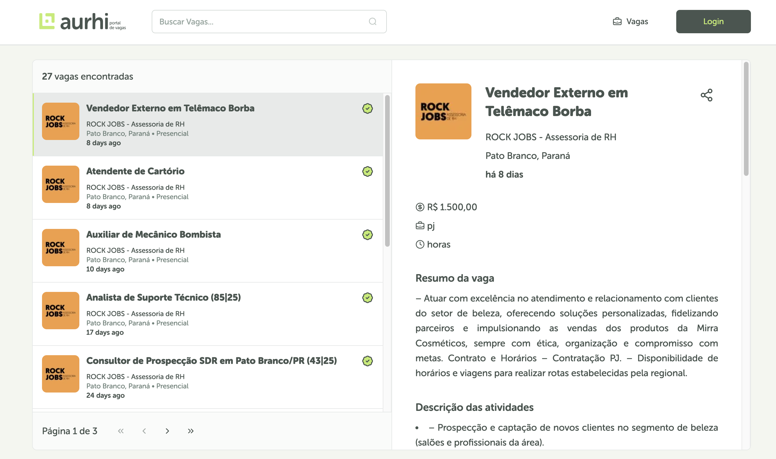 Plataforma para Gestão de RH